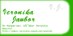 veronika jambor business card